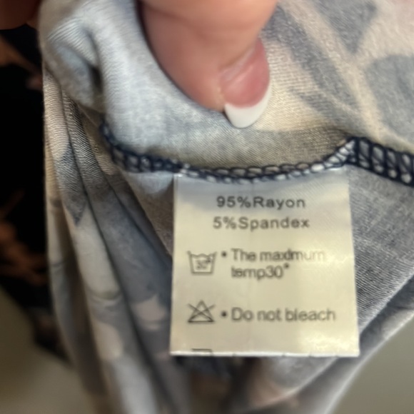 Navy Blue Flowers Maxi dress size 2XL NWT - Picture 6 of 6